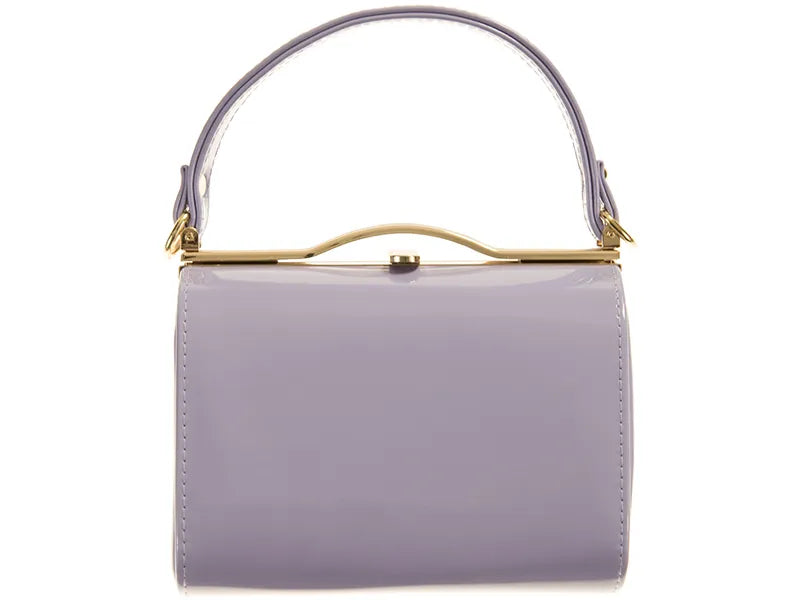 Patent Vintage Box Handbag Clutch Bag Top Handle Evening Bag For Women