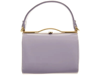 Patent Vintage Box Handbag Clutch Bag Top Handle Evening Bag For Women