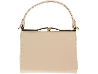Patent Vintage Box Handbag Clutch Bag Top Handle Evening Bag For Women