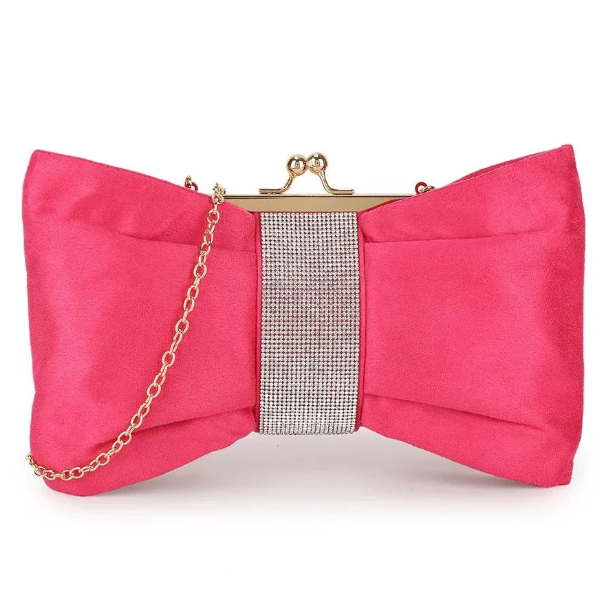 Satin Diamante Prom Party Evening Clutch Bag