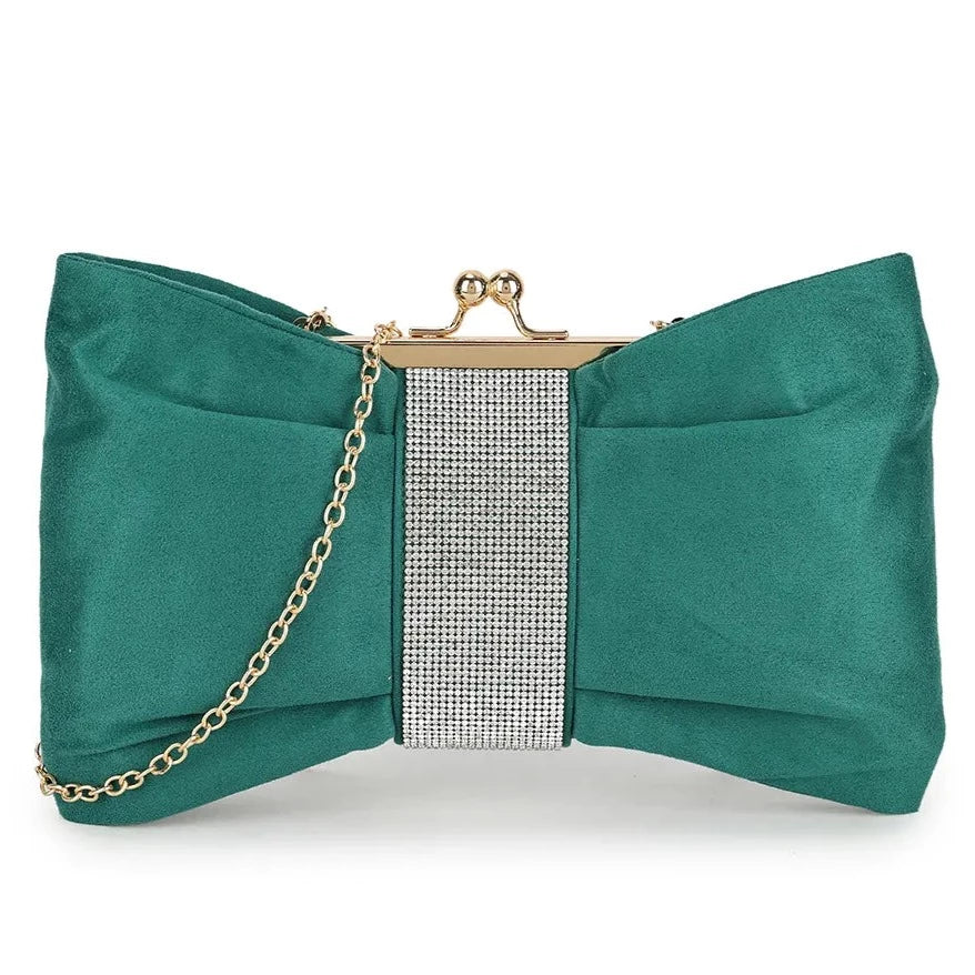 Satin Diamante Prom Party Evening Clutch Bag
