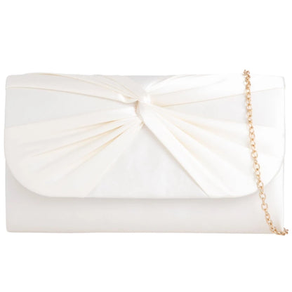 Satin Pleated Evening Prom Party Clutch Bag