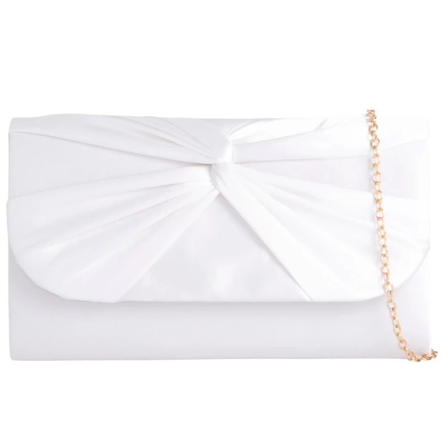 Satin Pleated Evening Prom Party Clutch Bag