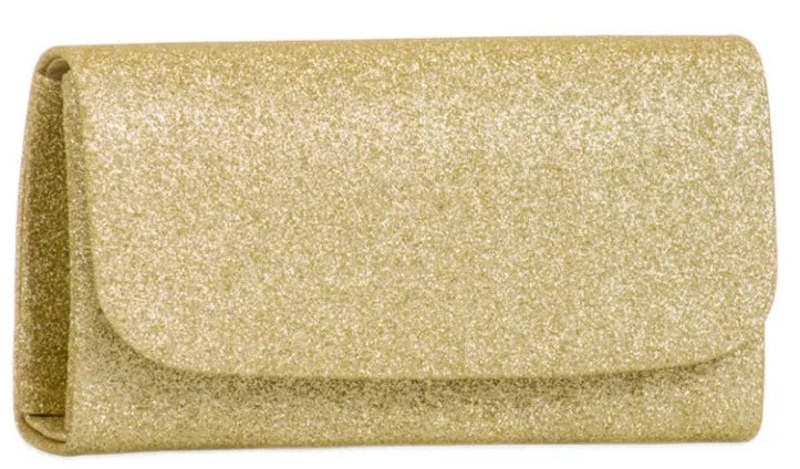 Glitter Metallic Sparkle Shimmer Envelope Clutch Bag