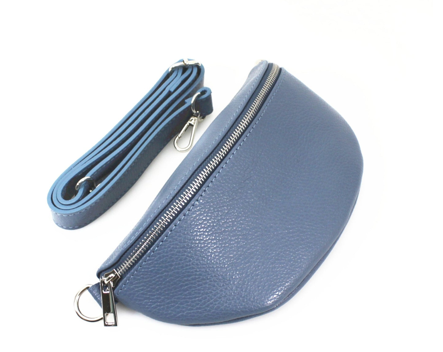 REAL LEATHER - Sling Bag/ Bum Bag Passport Bag