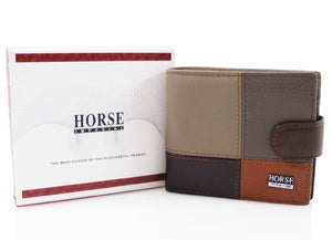 Men's Leather Bifold Zip Wallet uk a2zukfashion