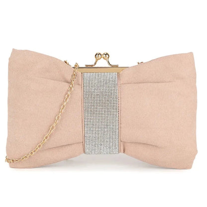 Satin Diamante Prom Party Evening Clutch Bag