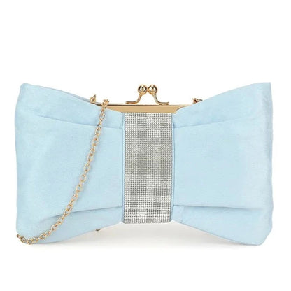 Satin Diamante Prom Party Evening Clutch Bag