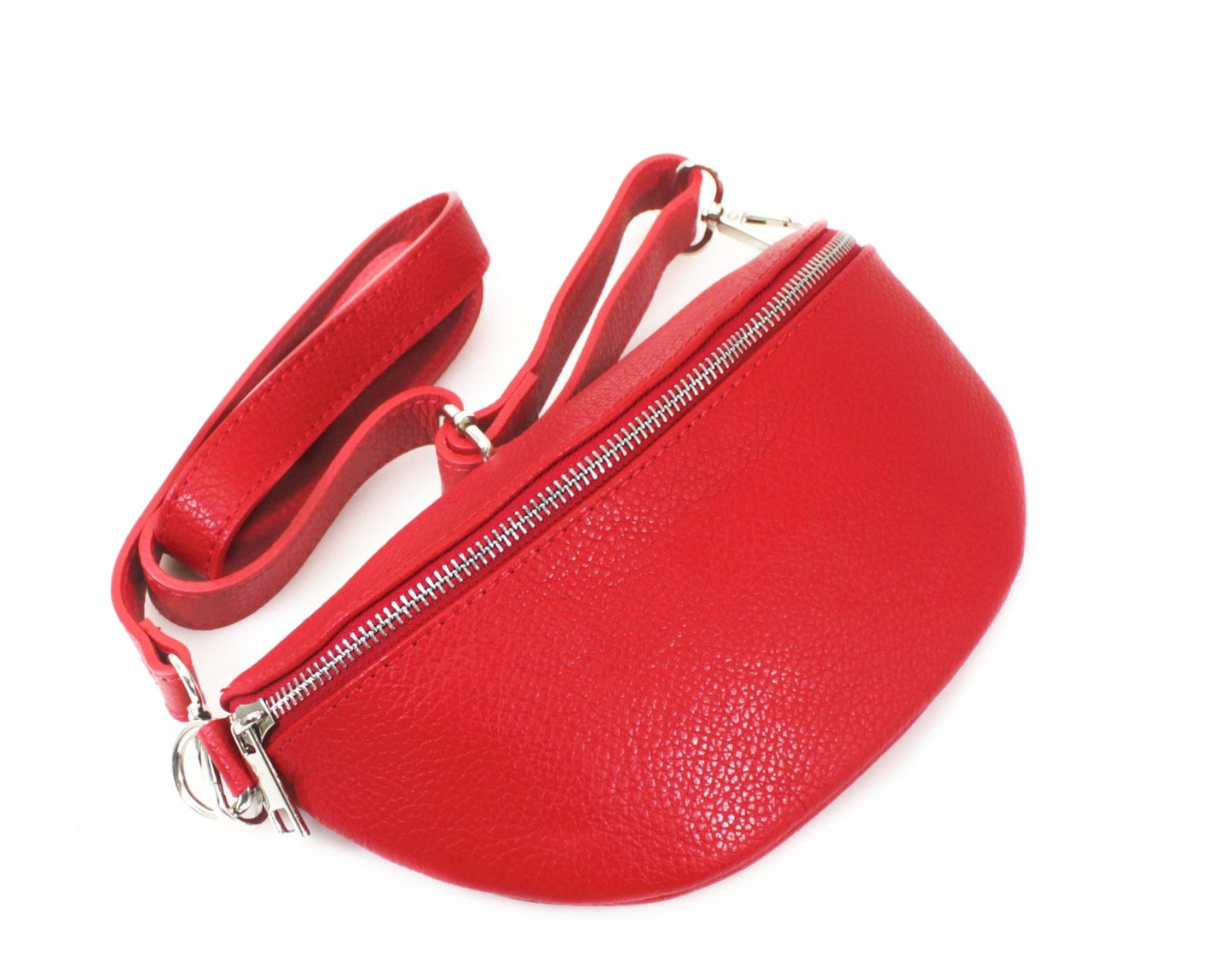 REAL LEATHER - Sling Bag/ Bum Bag Passport Bag