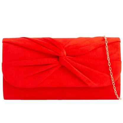 Women_sPleatedSuedeClutchBagUKbagsA2Zukfashionscarlet