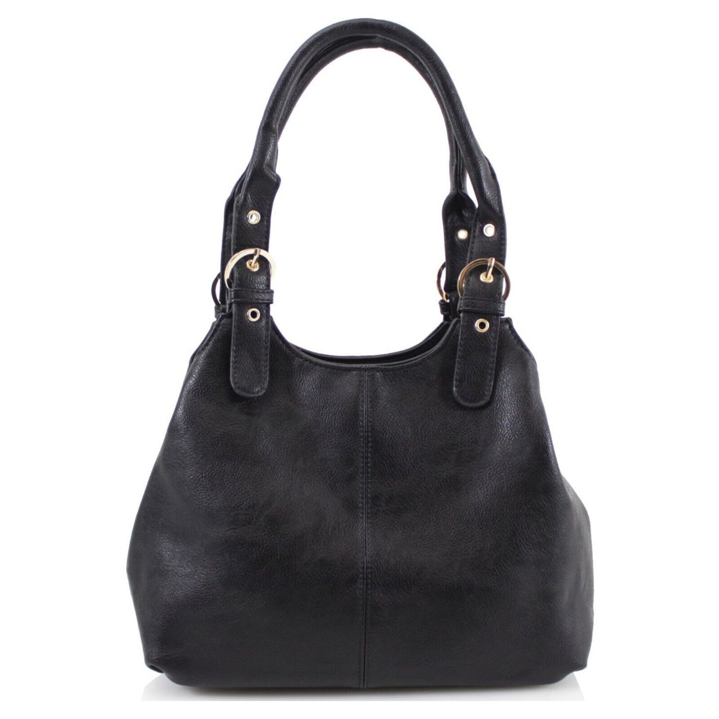 Ladies Soft Faux Leather Buckled Shoulder Bag Women Three Sections Spacious Girls Hand Bags