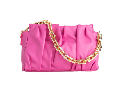 Women's Faux Leather Shoulder Bag Chain Handle Evening Wedding Party Handbags