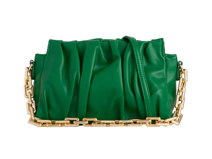 Women's Faux Leather Shoulder Bag Chain Handle Evening Wedding Party Handbags