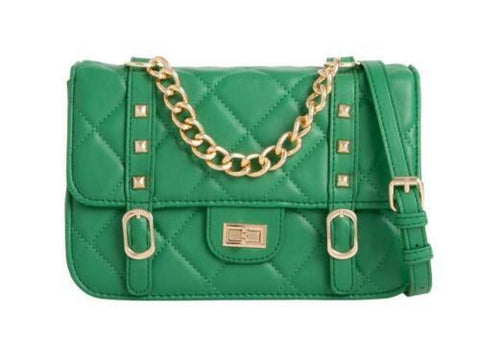 Quilted Rivet Studded Crossbody Bag
